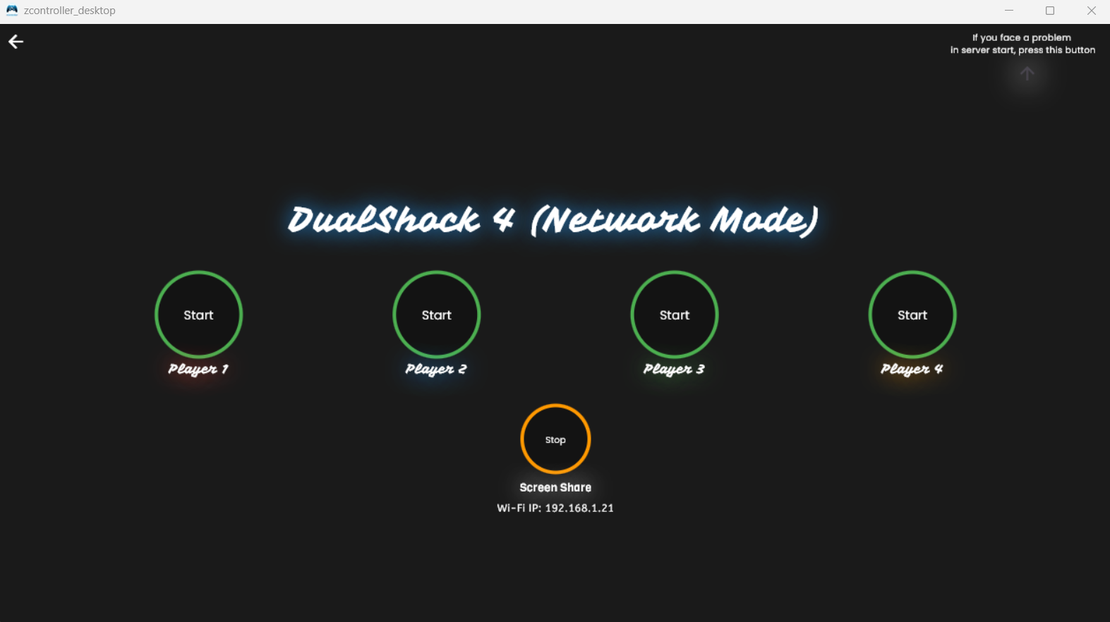 Screen Share Button in zController-Desktop